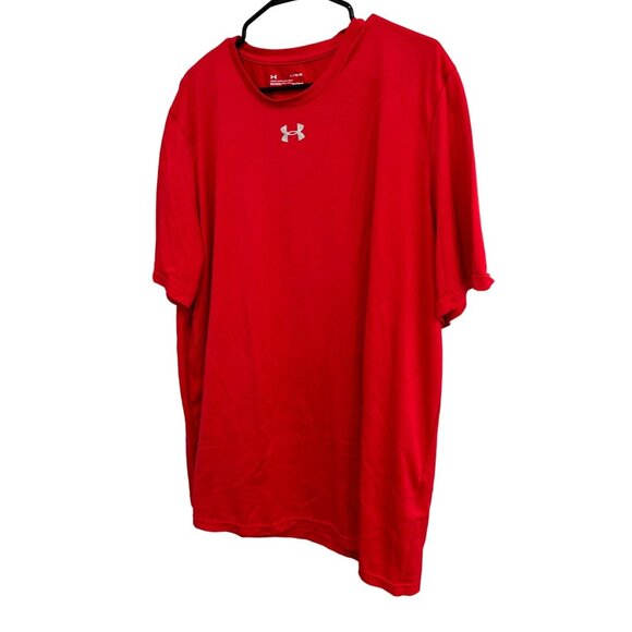 Under Armour Mens Loose Fit HeatGear T Shirt Red Sz XL - Picture 3 of 8